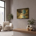'Blue Moon' By LUXE Gold Metal Wall Art