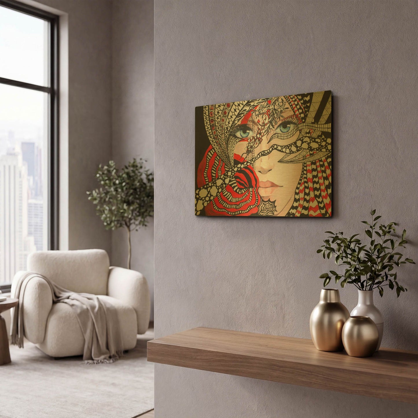 'Cimaruta' By LUXE Gold Metal Wall Art