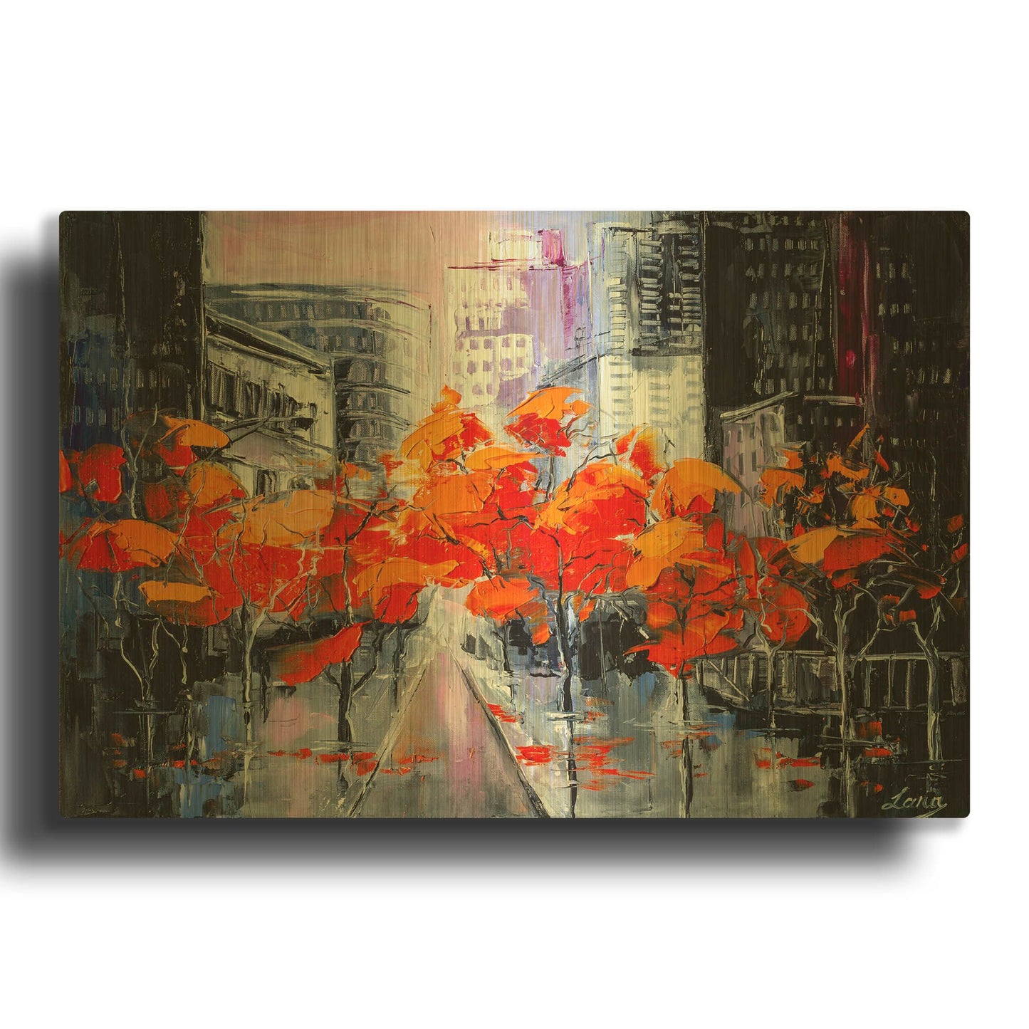 'City In A Foxy Clothes' By LUXE Gold Metal Wall Art