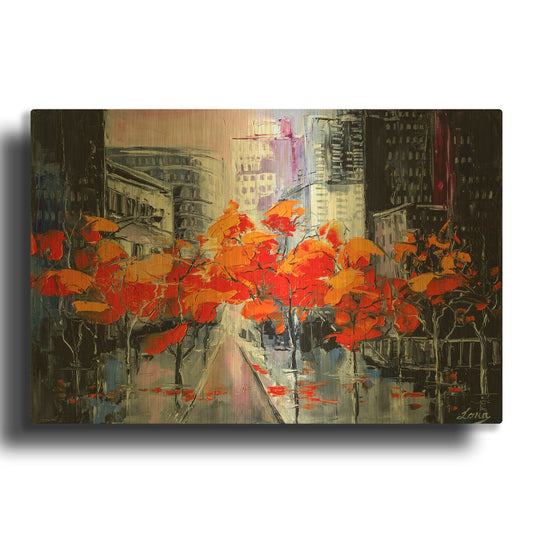 'City In A Foxy Clothes' By LUXE Gold Metal Wall Art