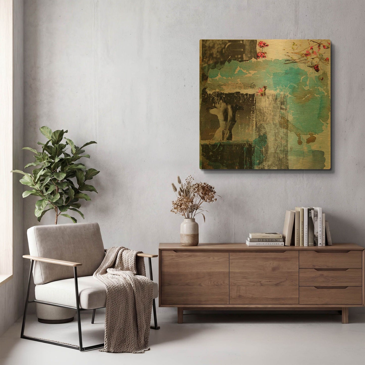 'Beautiful Tonight' By DB Waterman Gold Metal Wall Art