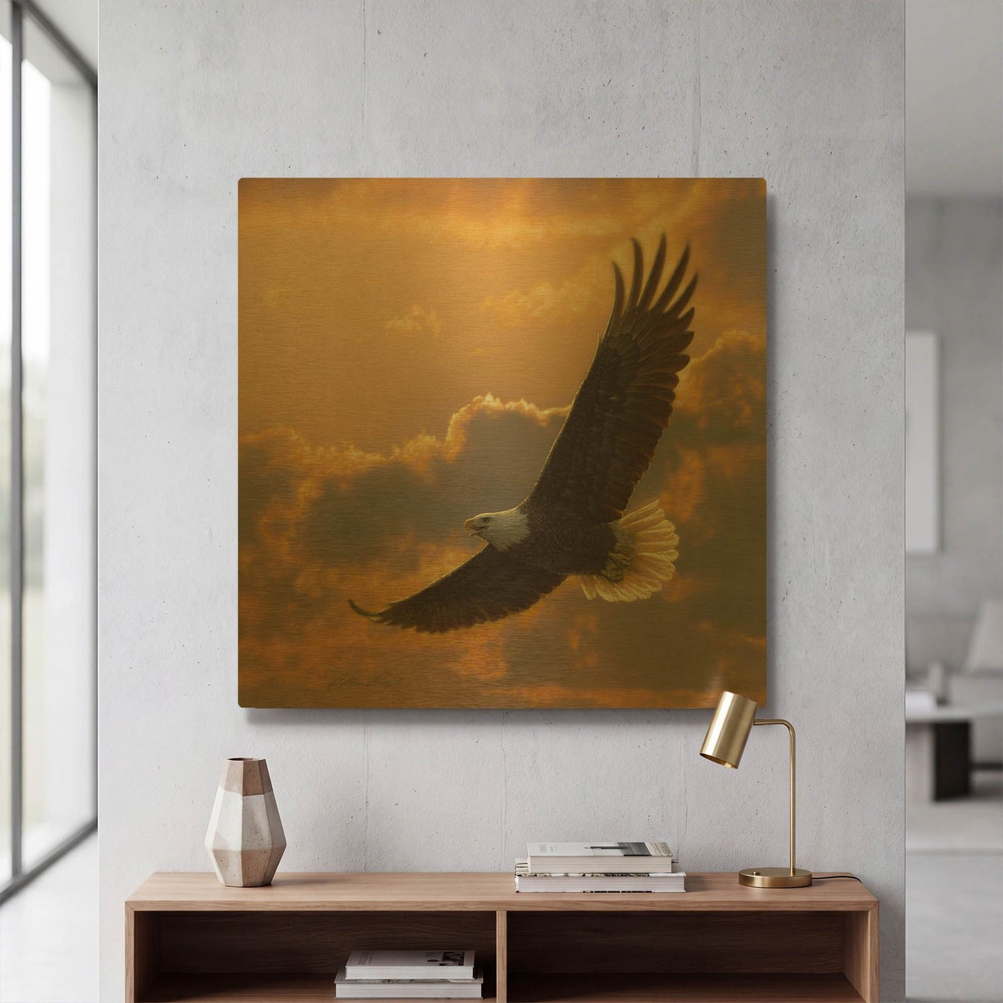 'Soaring Spirit' By Collin Bogle Gold Metal Wall Art
