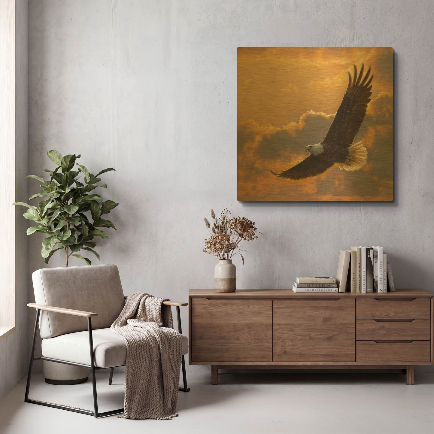 'Soaring Spirit' By Collin Bogle Gold Metal Wall Art