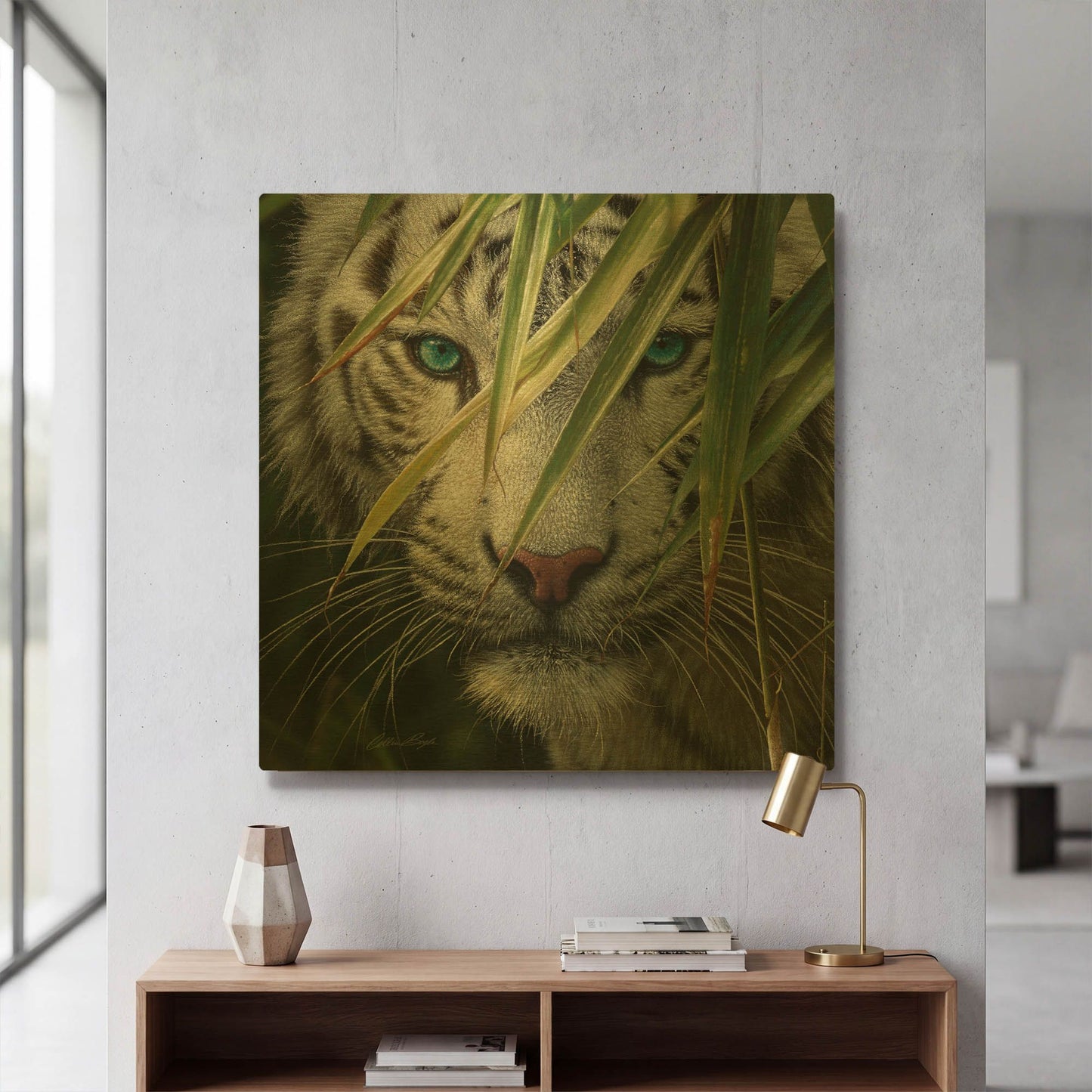 'Watching and Waiting' By Collin Bogle Gold Metal Wall Art