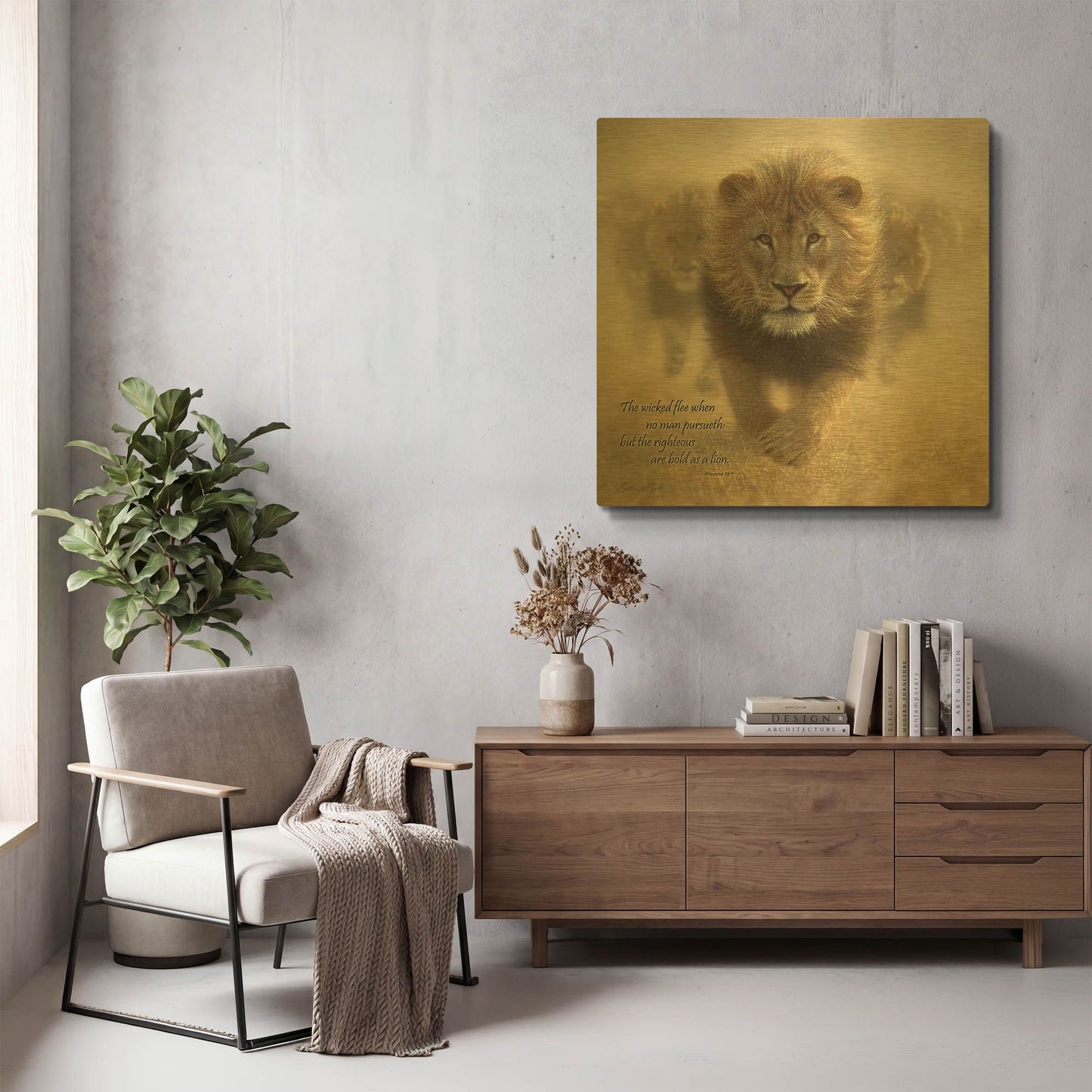 'Wicked Flee' By Collin Bogle Gold Metal Wall Art
