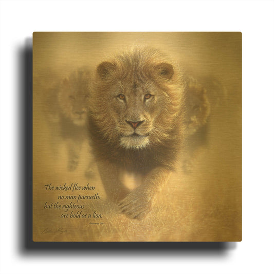 'Wicked Flee' By Collin Bogle Gold Metal Wall Art