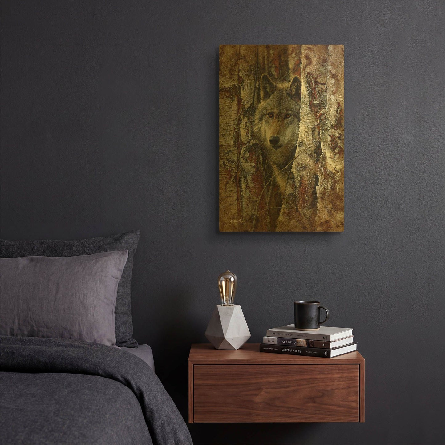 'Wood Land Spirit' By Collin Bogle Gold Metal Wall Art