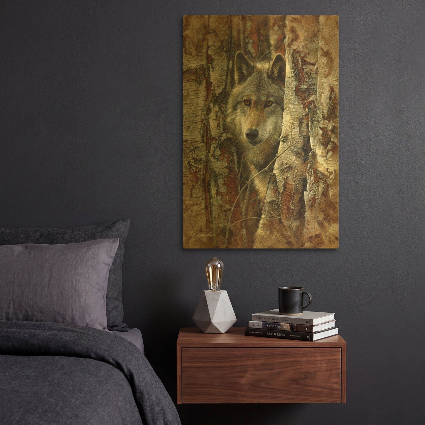 'Wood Land Spirit' By Collin Bogle Gold Metal Wall Art