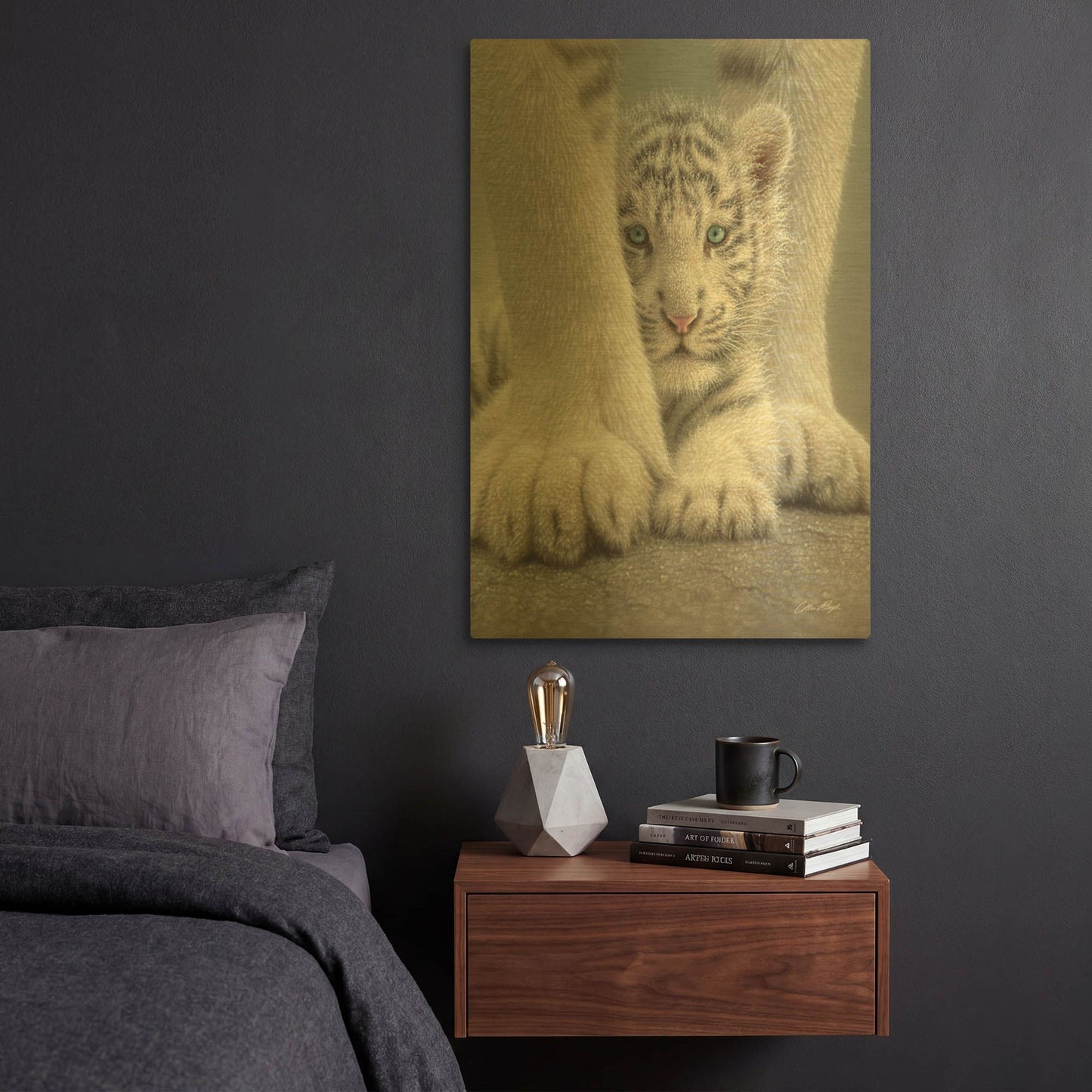 'Sheltered' By Collin Bogle Gold Metal Wall Art