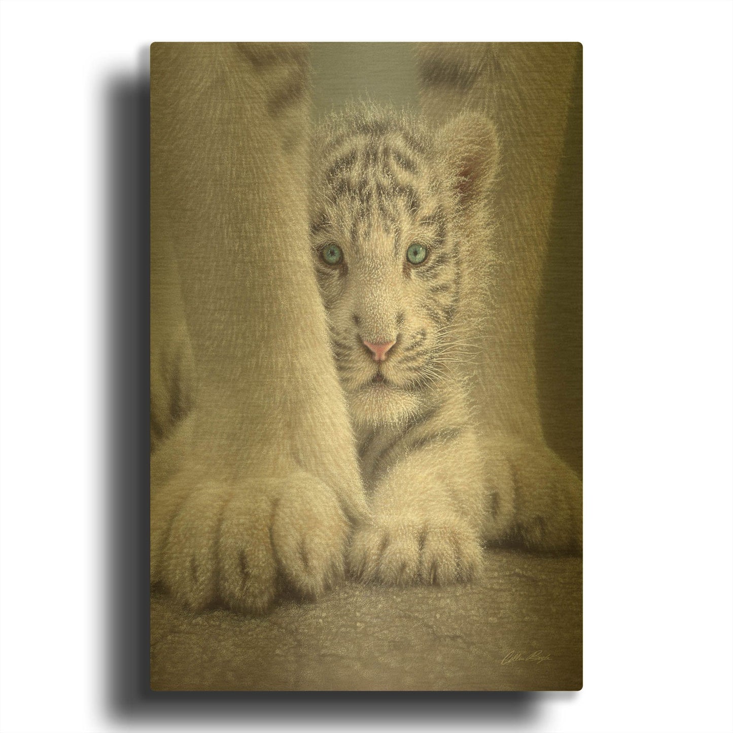 'Sheltered' By Collin Bogle Gold Metal Wall Art