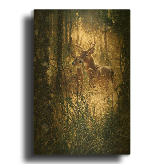 'A Golden Moment Portrait' By Collin Bogle Gold Metal Wall Art