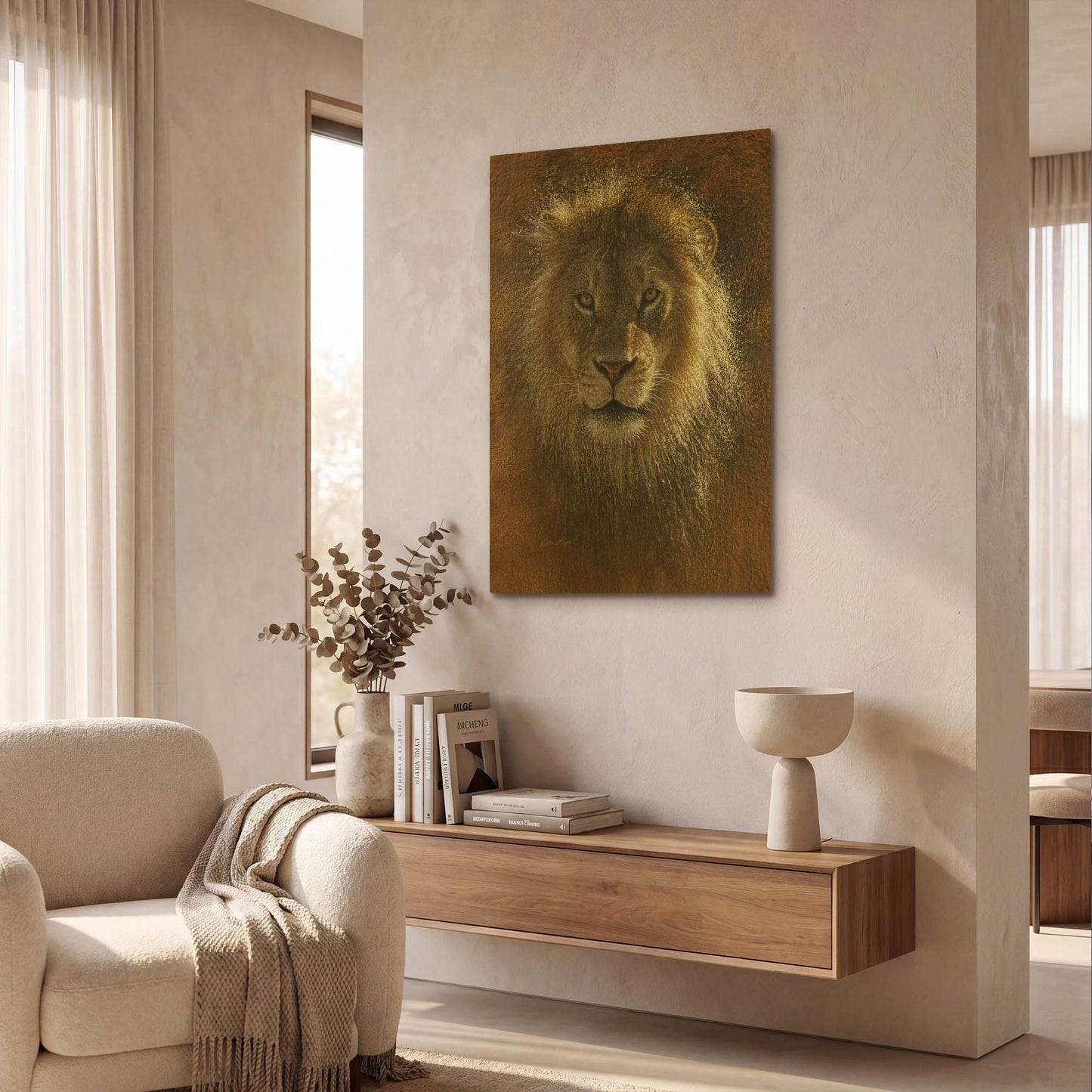 'Face Off' By Collin Bogle Gold Metal Wall Art