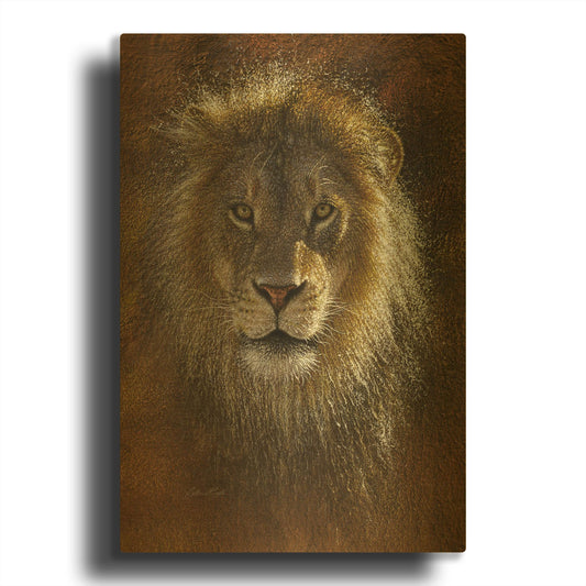 'Face Off' By Collin Bogle Gold Metal Wall Art