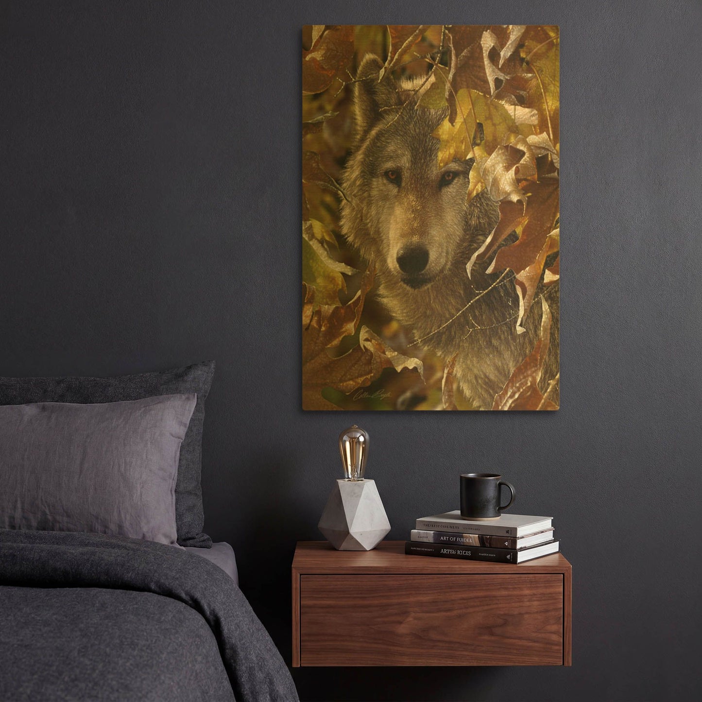 'Autumn Shadows' By Collin Bogle Gold Metal Wall Art