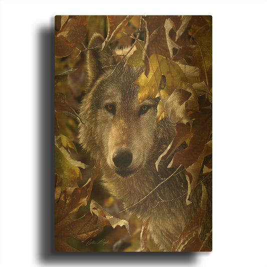 'Autumn Shadows' By Collin Bogle Gold Metal Wall Art