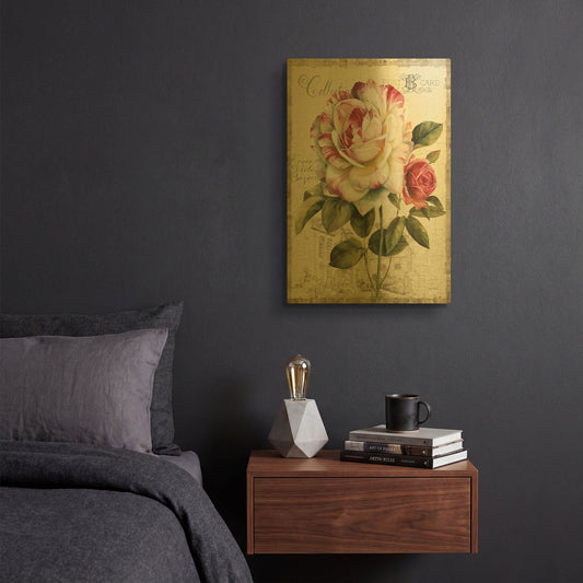 'Garden View III' By Lisa Audit Gold Metal Wall Art