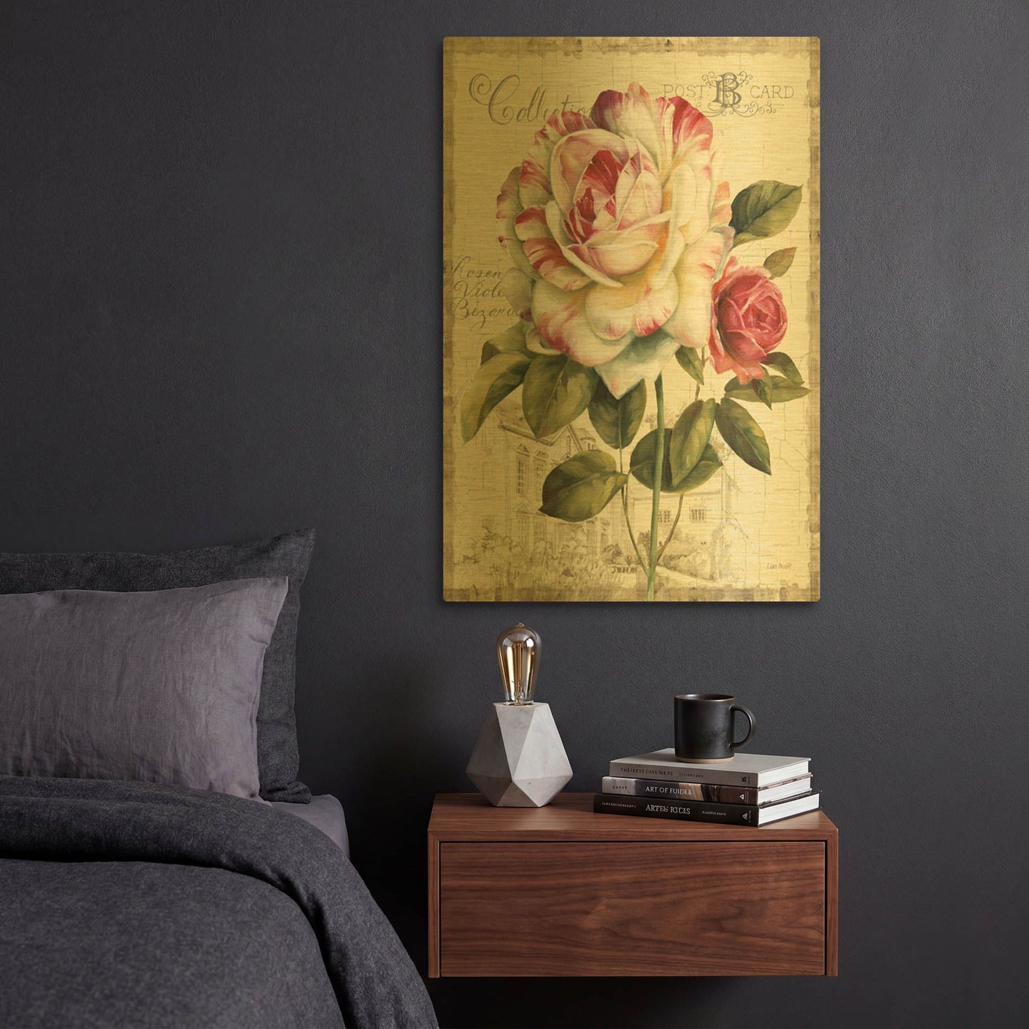 'Garden View III' By Lisa Audit Gold Metal Wall Art
