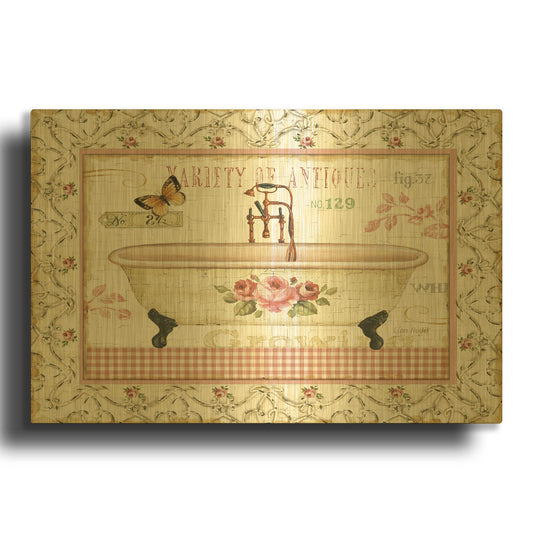 'Rose Garden III' By Lisa Audit Gold Metal Wall Art