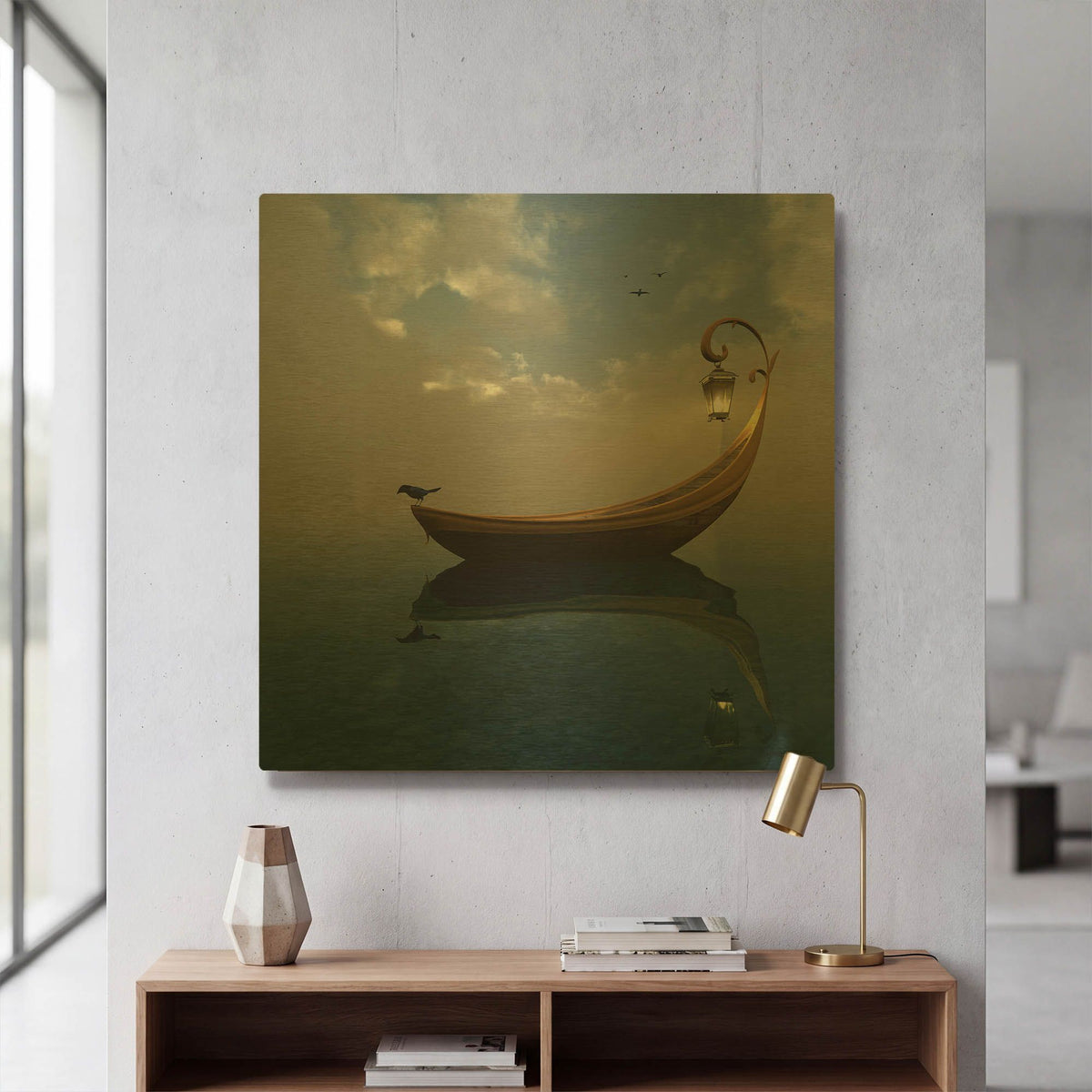 'Narcissism' By Cynthia Decker Gold Metal Wall Art