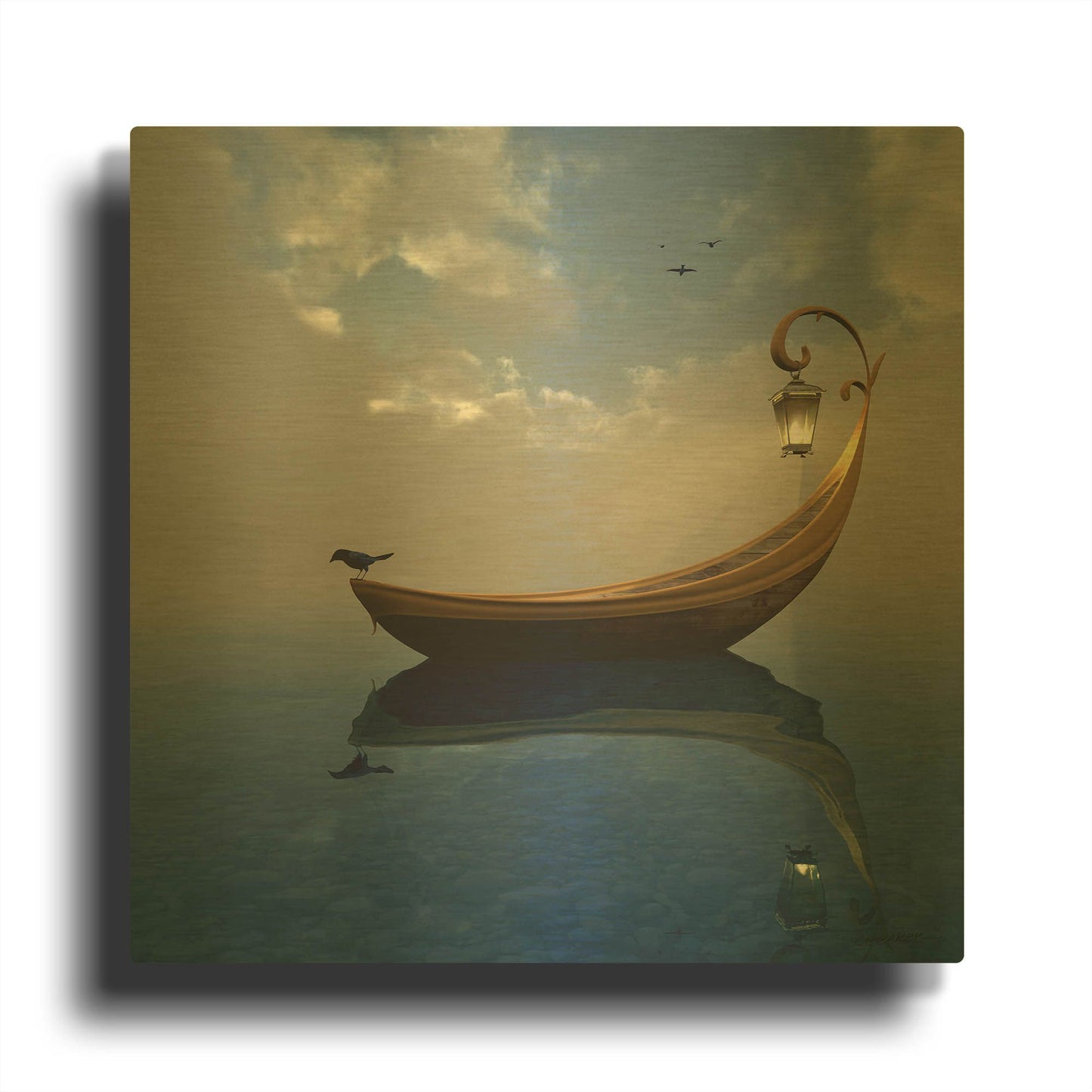 'Narcissism' By Cynthia Decker Gold Metal Wall Art