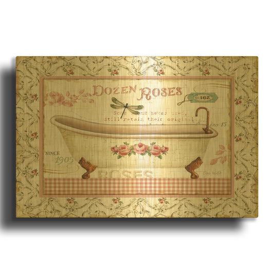'Rose Garden IV' By Lisa Audit Gold Metal Wall Art