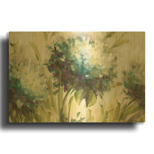 'Hydrangea Field' By Lisa Audit Gold Metal Wall Art