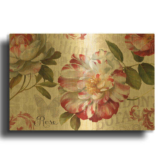 'Spring Flair I' By Lisa Audit Gold Metal Wall Art