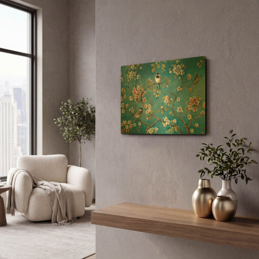 'Blossom I' By Lisa Audit Gold Metal Wall Art