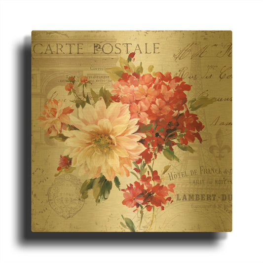 'PS Je Taime Light I' By Lisa Audit Gold Metal Wall Art