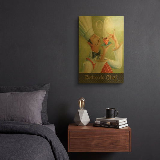 'Cafe Moustache I' By Lisa Audit Gold Metal Wall Art