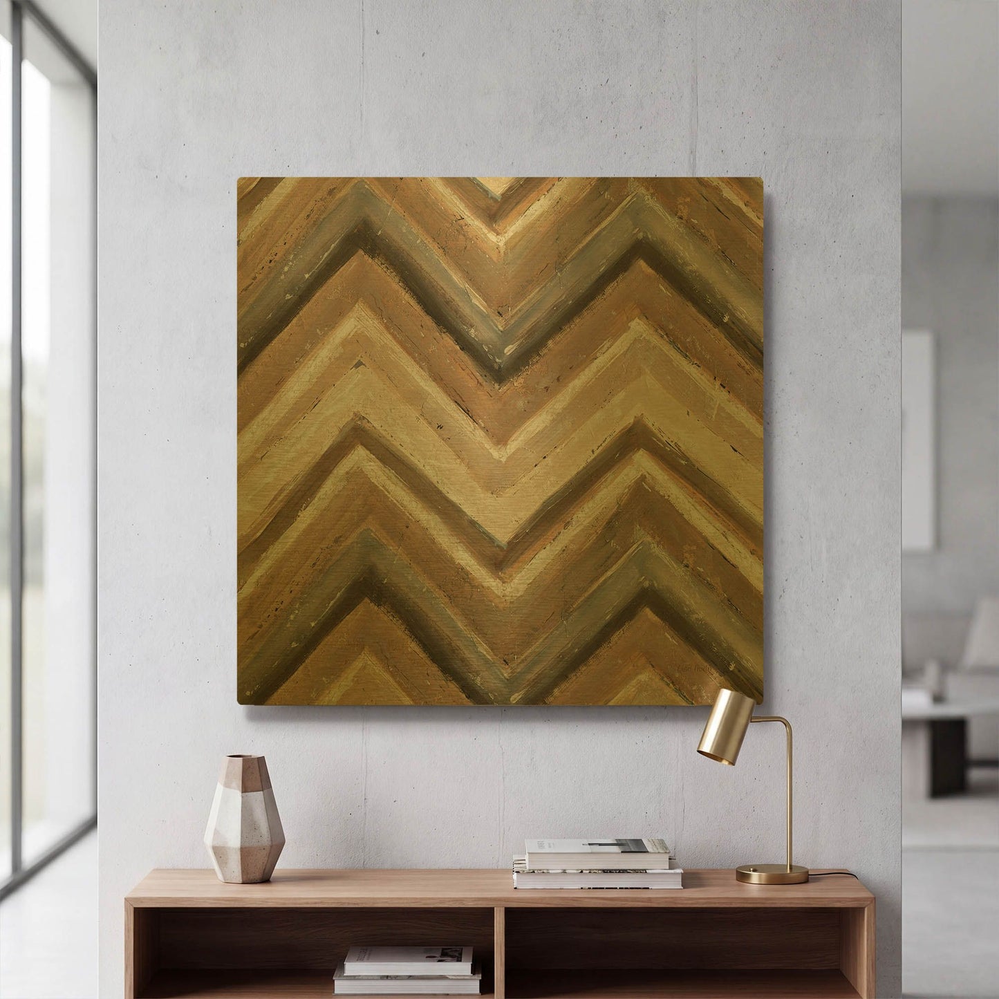 'Abstract Balace IX' By Lisa Audit Gold Metal Wall Art