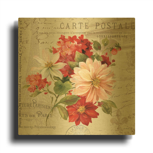 'PS Je Taime Light II' By Lisa Audit Gold Metal Wall Art
