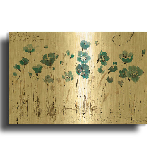 'Abstract Balance IV Blue' By Lisa Audit Gold Metal Wall Art