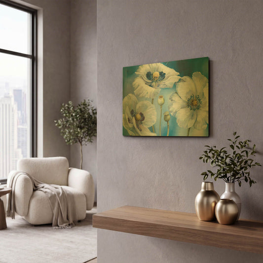 'Blue Dance I' By Lisa Audit Gold Metal Wall Art