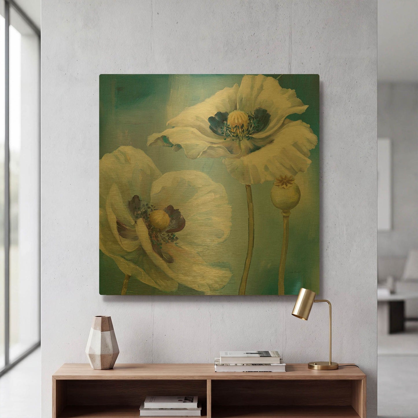'Blue Dance II' By Lisa Audit Gold Metal Wall Art
