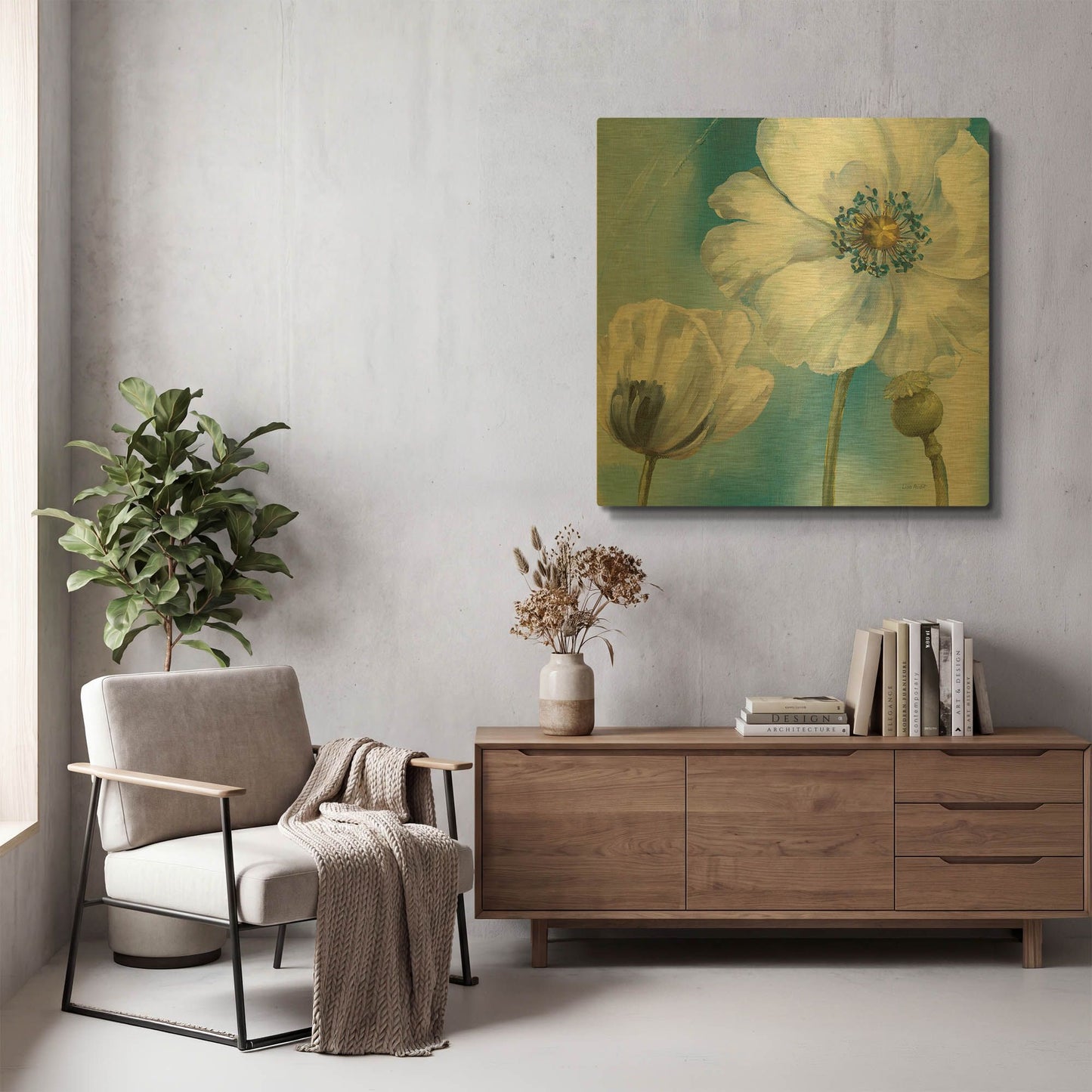 'Blue Dance III' By Lisa Audit Gold Metal Wall Art
