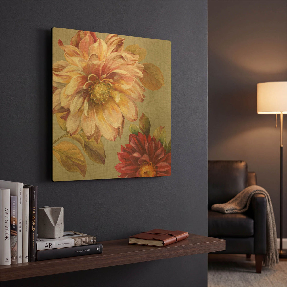 'Classically Beautiful III' By Lisa Audit Gold Metal Wall Art