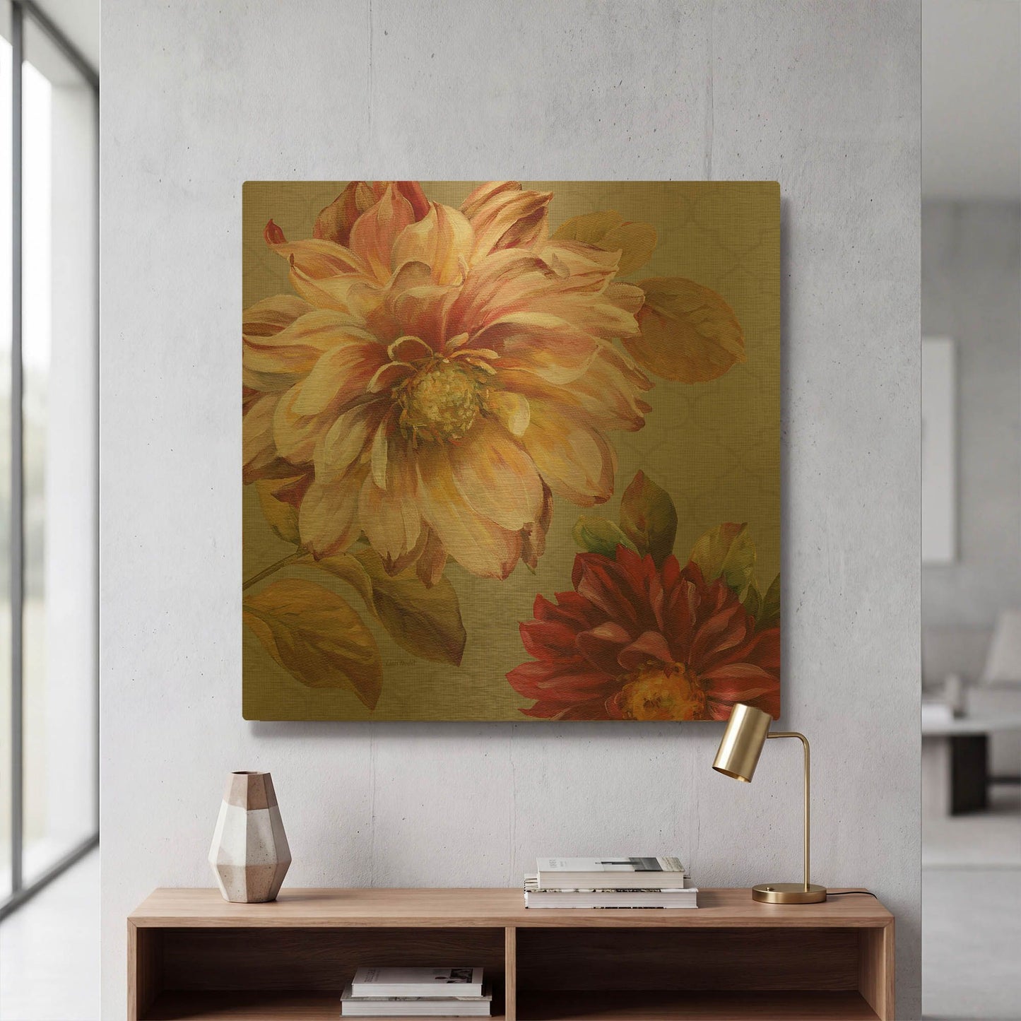 'Classically Beautiful III' By Lisa Audit Gold Metal Wall Art