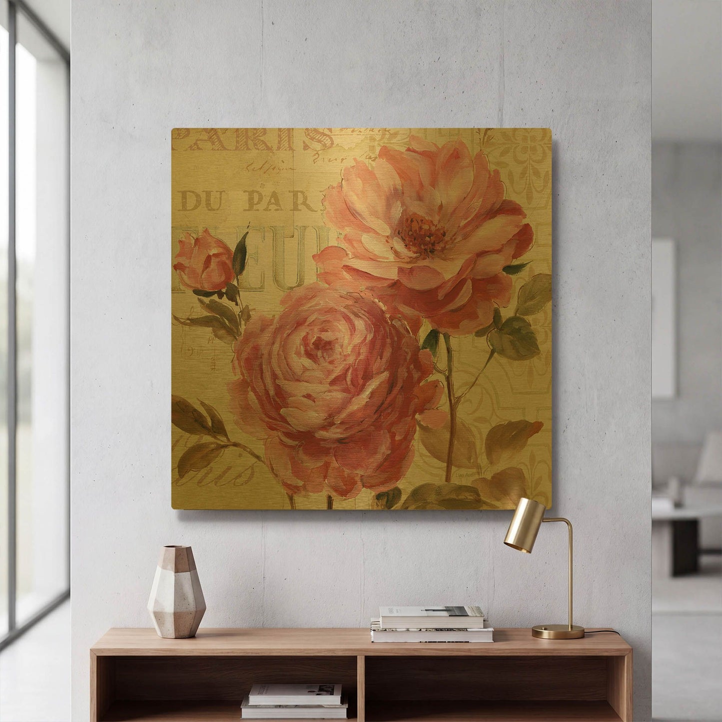 'Harmonious VI' By Lisa Audit Gold Metal Wall Art