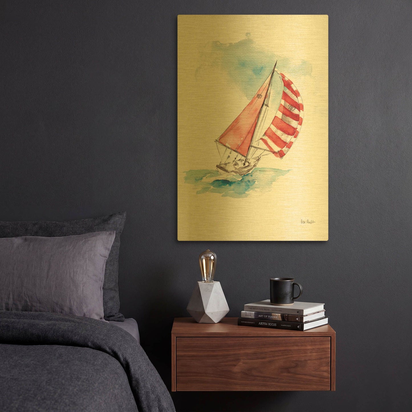 'In the Moment II' By Lisa Audit Gold Metal Wall Art
