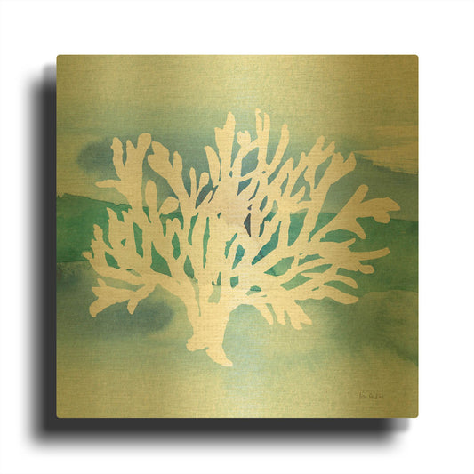 'Sea Life Coral II' By Lisa Audit Gold Metal Wall Art