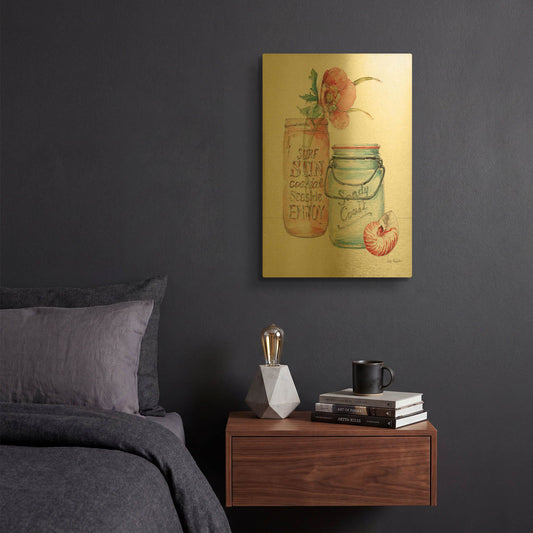 'Sea Finds II' By Lisa Audit Gold Metal Wall Art