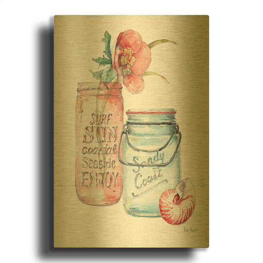 'Sea Finds II' By Lisa Audit Gold Metal Wall Art