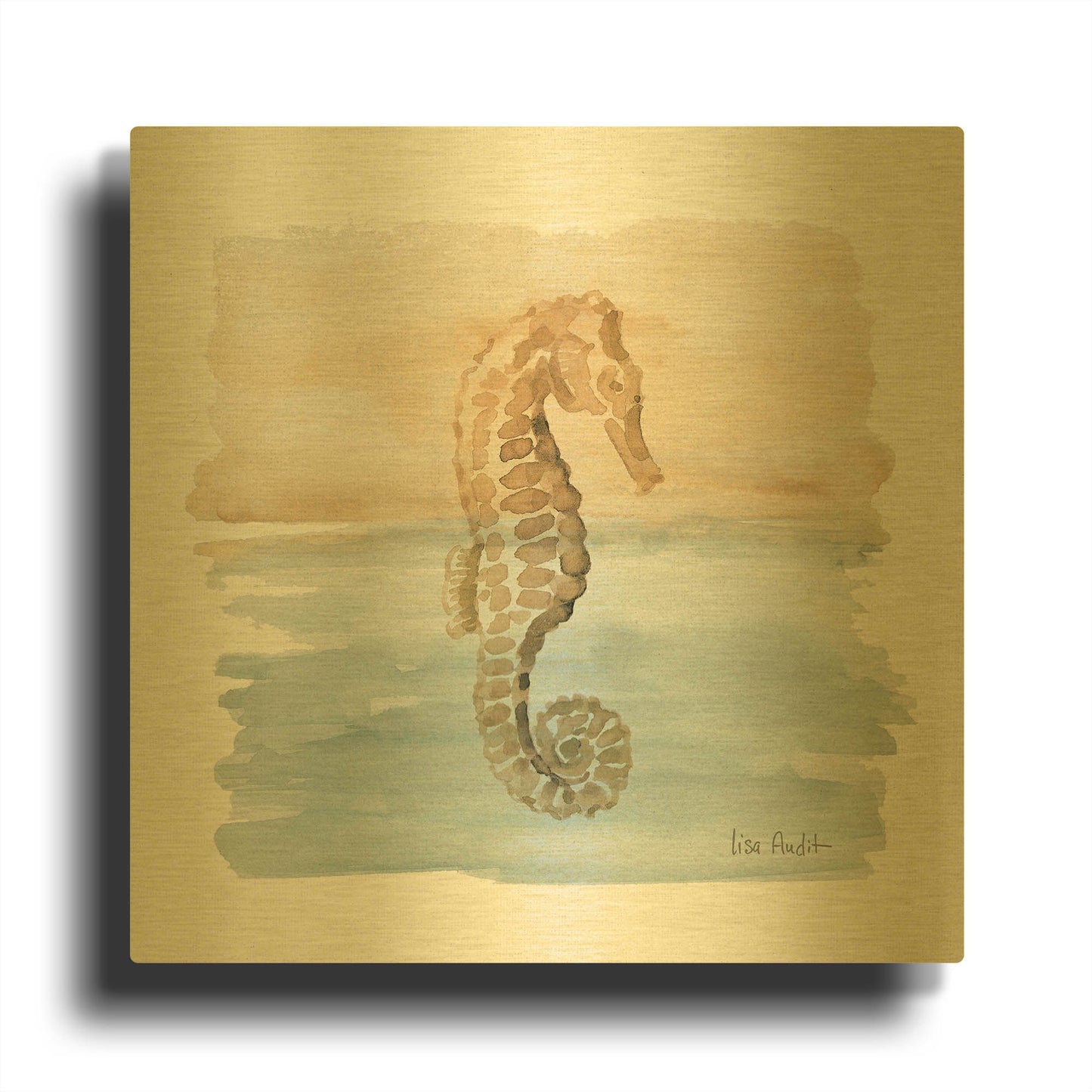 'Sand and Sea III' By Lisa Audit Gold Metal Wall Art