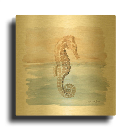 'Sand and Sea III' By Lisa Audit Gold Metal Wall Art
