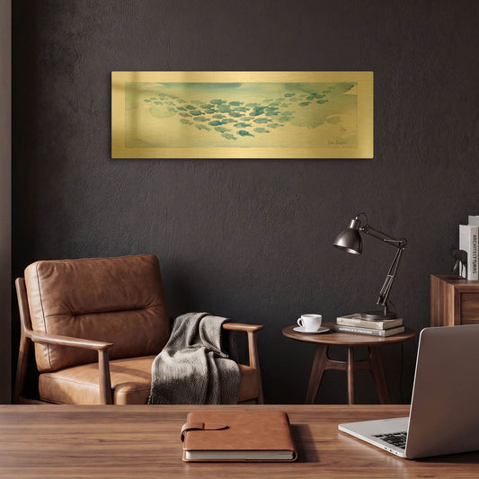 'Sea Life I' By Lisa Audit Gold Metal Wall Art