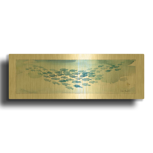 'Sea Life I' By Lisa Audit Gold Metal Wall Art