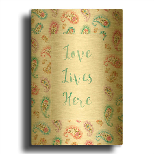 'Rainbow Seeds Love Lives' By Lisa Audit Gold Metal Wall Art