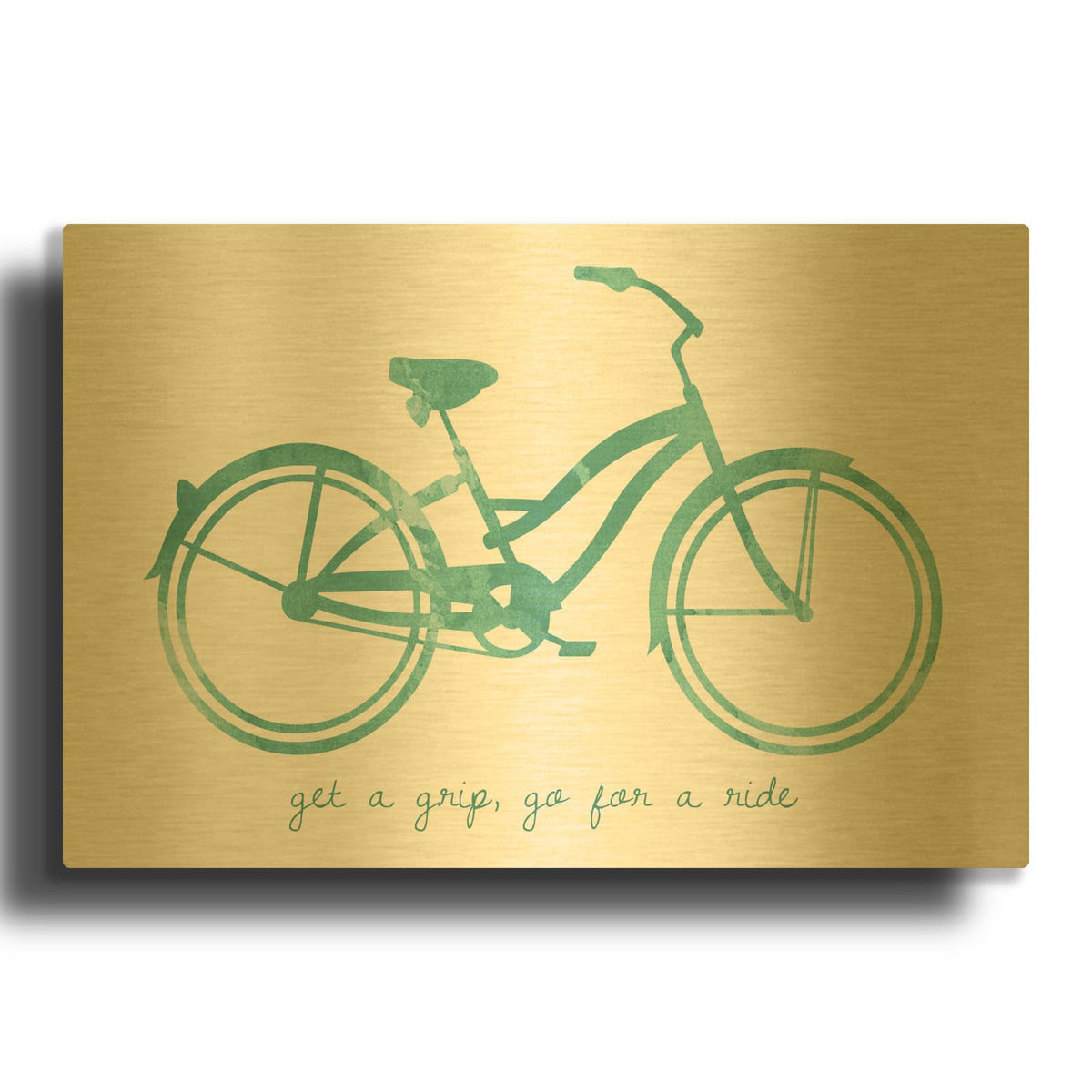 'Bike 1' By Erin Clark Gold Metal Wall Art
