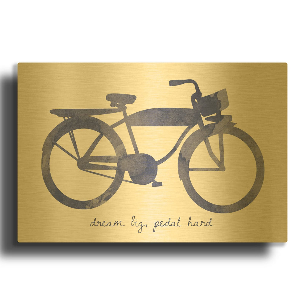 'Bike 2' By Erin Clark Gold Metal Wall Art